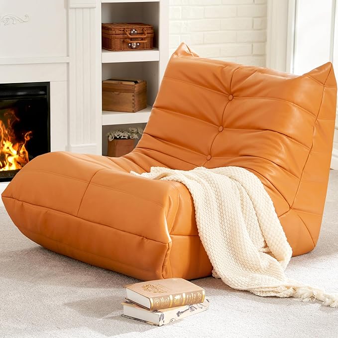 Hobestluk Giant Bean Bag Chair Lazy Floor Sofa, Memory Foam Fireside Sofa by YourHomeDeservesMore
