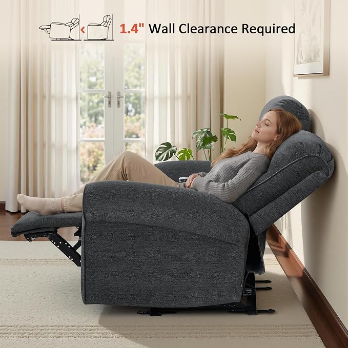 MCombo 78.3" Wall Hugger Power Loveseat Recliner Sofa - Image 4