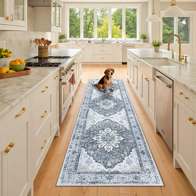 RELEANY Area Rugs 2'6''x8' Runner Rug Non Slip Washable by RELEANY