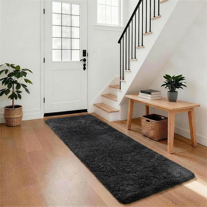 Ophanie Runner Rug for Hallway, 3x6 Washable Non-Slip Fluffy Soft Bedside Rugs by Ophanie