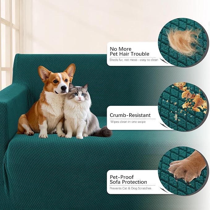 Arfntevss Stretch Sectional Couch Covers L Shaped Corner Sectional Sofa Cover - Image 3