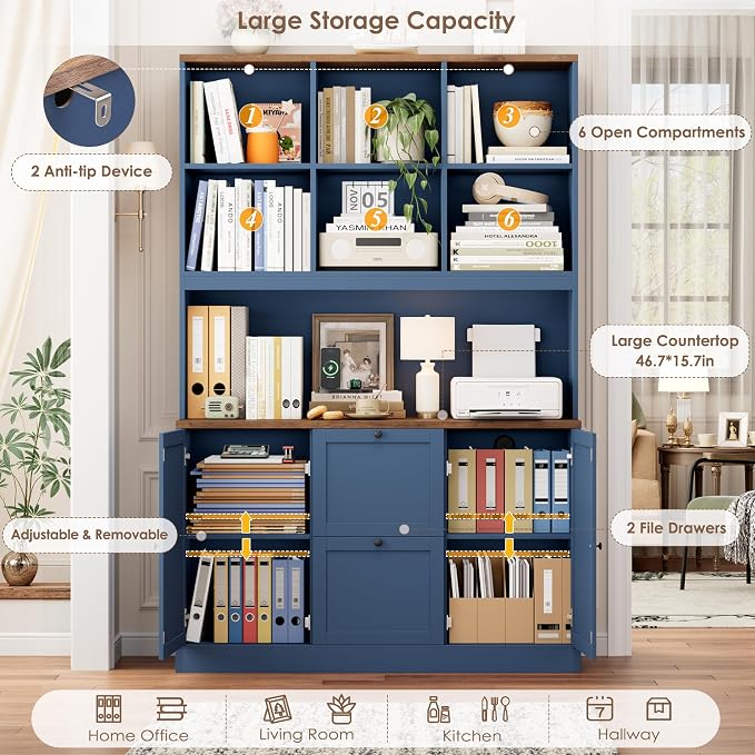 HIFIT 72'' Tall File Bookcase - Image 7