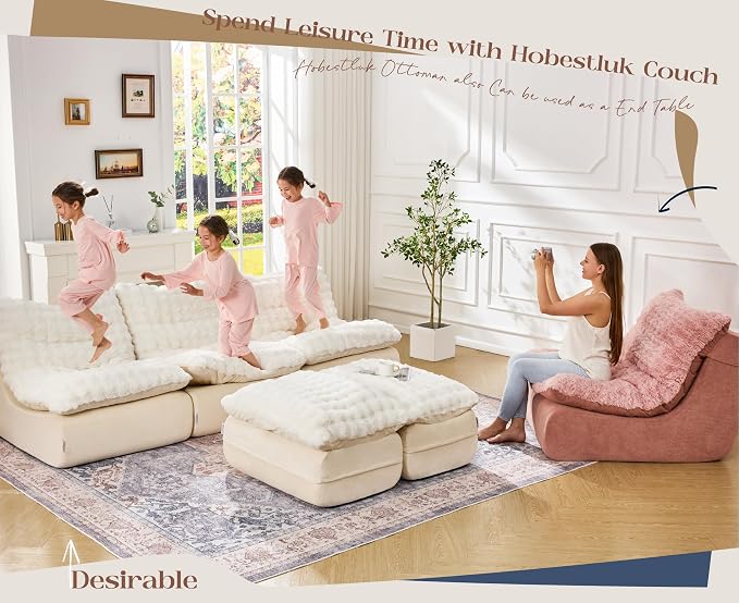Hobestluk Sofa Couch Foam Sofa for Small Spaces Comfy Sofas - Image 6