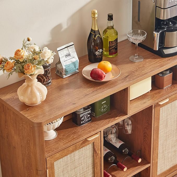 Lerliuo Rattan Wine Cabinet - Image 5