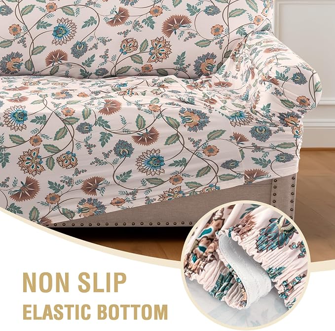 H.VERSAILTEX Printed Loveseat Covers 2 Cushion Couch Covers - Image 7