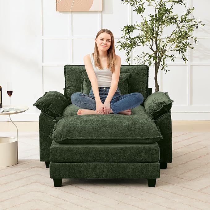 Oprisen 53" Modular Sectional Sofa, Comfy Cloud Couch Sectional Sofa - Image 5