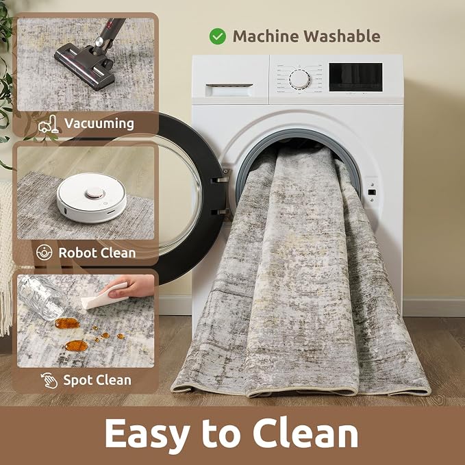 3 x 5 Rug Small Non Slip Area Rug Ultra Soft Machine Washable Low Pile Modern - Image 6