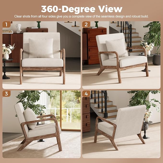 ELUCHANG Mid-Century Modern Chair, Accent Chair - Image 6