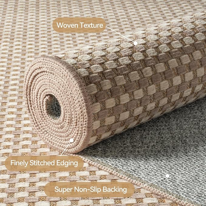 YDKGL Boho 2x5 ft Hallway Runners Rug Woven Washable Long Kitchen Runner Mat - Image 5