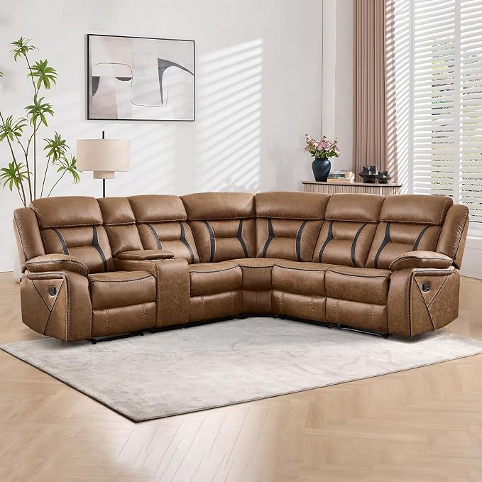 EBELLO Manual Reclining Sectional Sofa - Image 7
