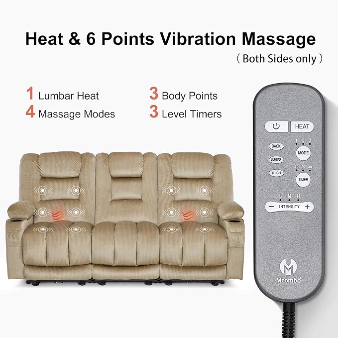MCombo Zero Gravity Power Reclining Sofa - Image 7