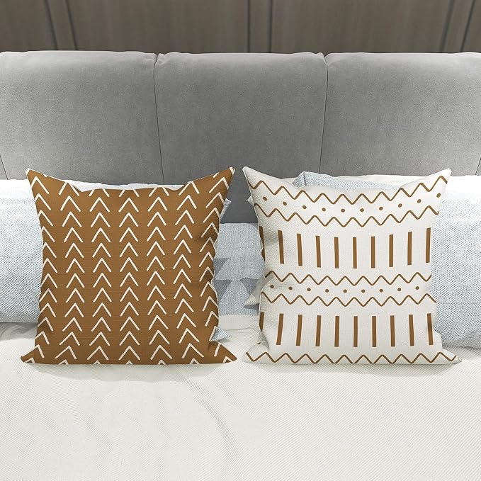 YCOLL Pillow Covers 16x16 Set of 4, Modern Sofa Throw Pillow Cover, Decorative - Image 4
