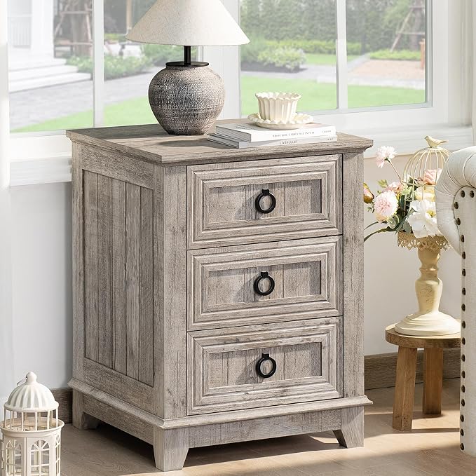 Joaxswe Farmhouse Night Stand Set of 2, Dresser - Image 9