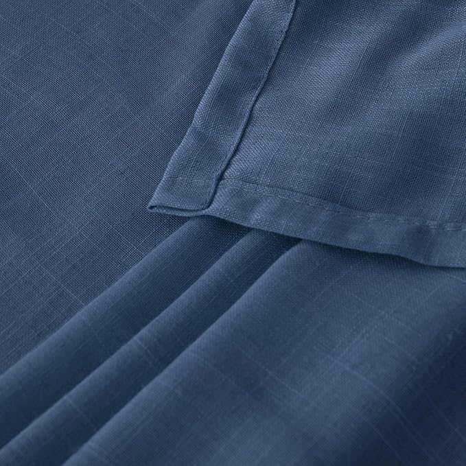 BGment Navy Blue Linen Curtains 84 Inch Length - Image 8