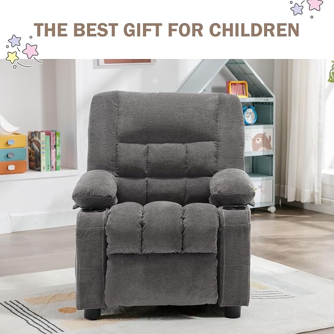 BOSMILLER Kids Recliner Chair， Push Back Toddler Recliner - Image 7