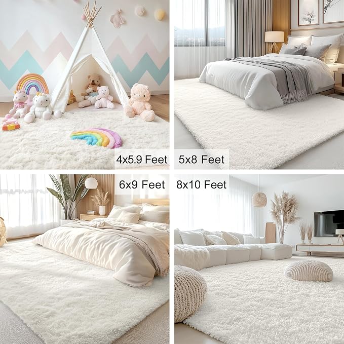 OLANLY 6x7 Area Rugs for Living Room Bedroom, Machine Washable Soft Fluffy - Image 5