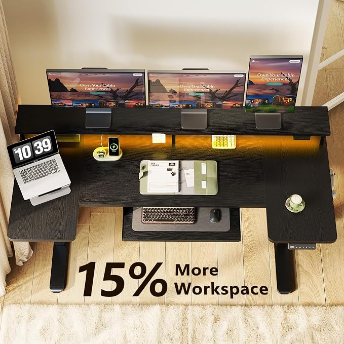 OffiGo U Shaped Electric Standing Desk - Image 5