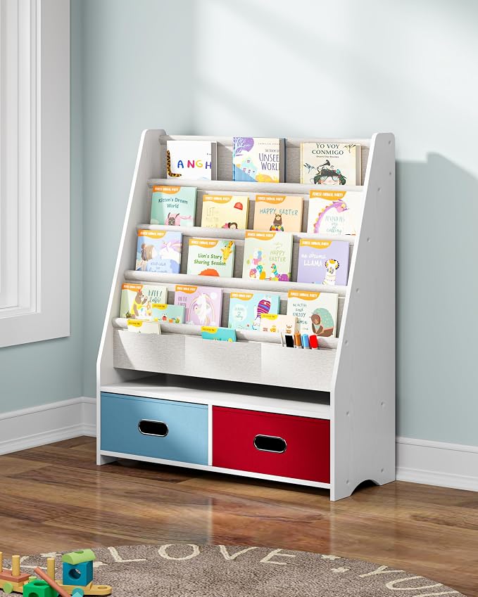 SEIRIONE Sturdy Kids Bookshelf, 5-Tier Book Shelf by SEIRIONE