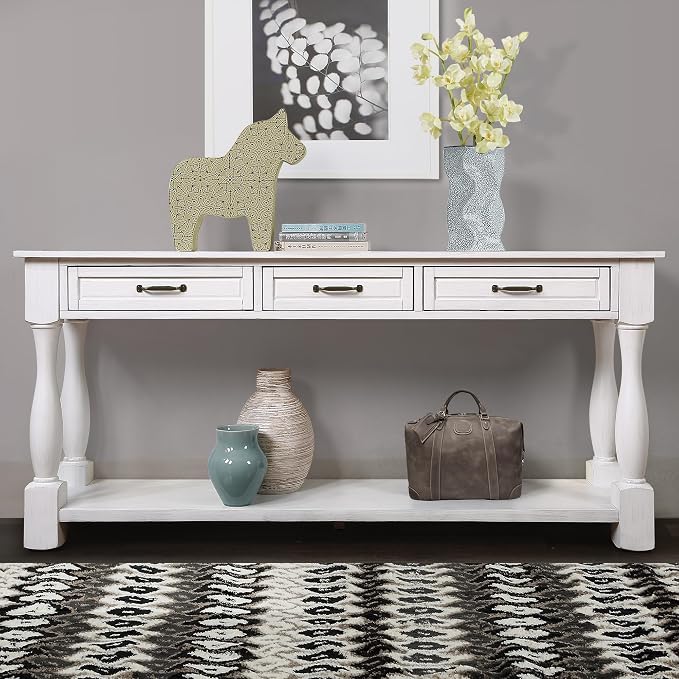 Knocbel Long Antique Entry Console Table - Image 6
