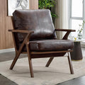 Bonzy Home PU Leather Small Accent Chair, Mid Century Modern Comfy Chairs by BonzyHome