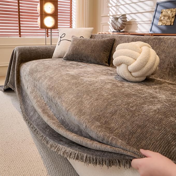 DREAMINGO Chenille Sofa Cover Washable Pet Couch Protector Cover Textured Couch - Image 7