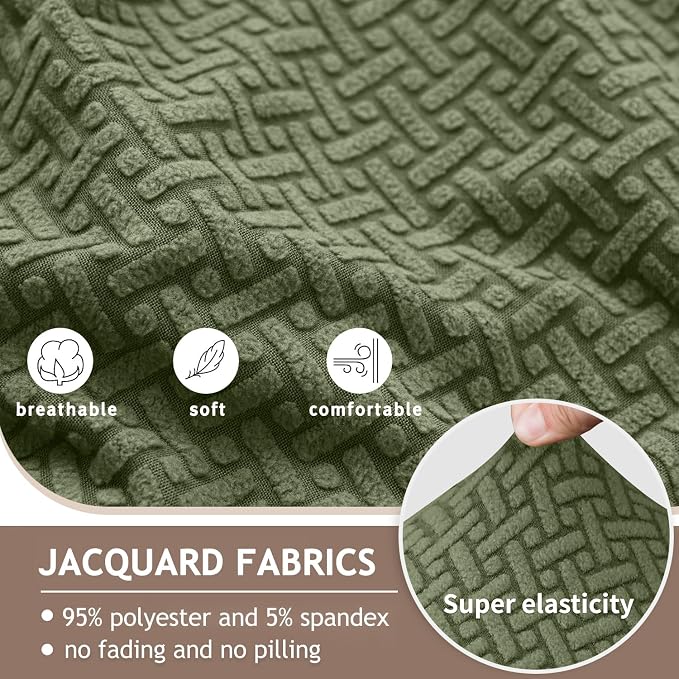 ALIECOM 100% Waterproof Recliner Sectional Couch Covers L Shape Stretch Corner - Image 5