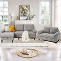 84" Convertible Sectional Sofa Set, 3 Seat L Shaped Couch by soscana