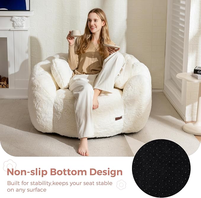 MAXYOYO Bean Bag Chair, Floral Shaped Bean Bag Sofa - Image 5