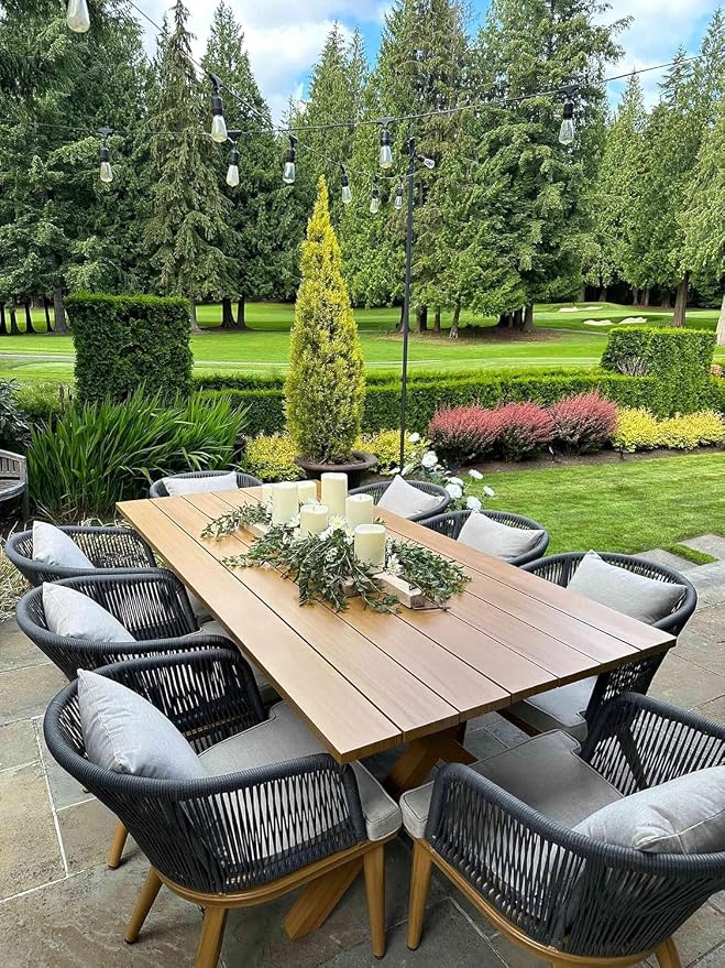 PURPLE LEAF Patio Dining Chair Set Modern Wicker Outdoor Furniture Seating - Image 3
