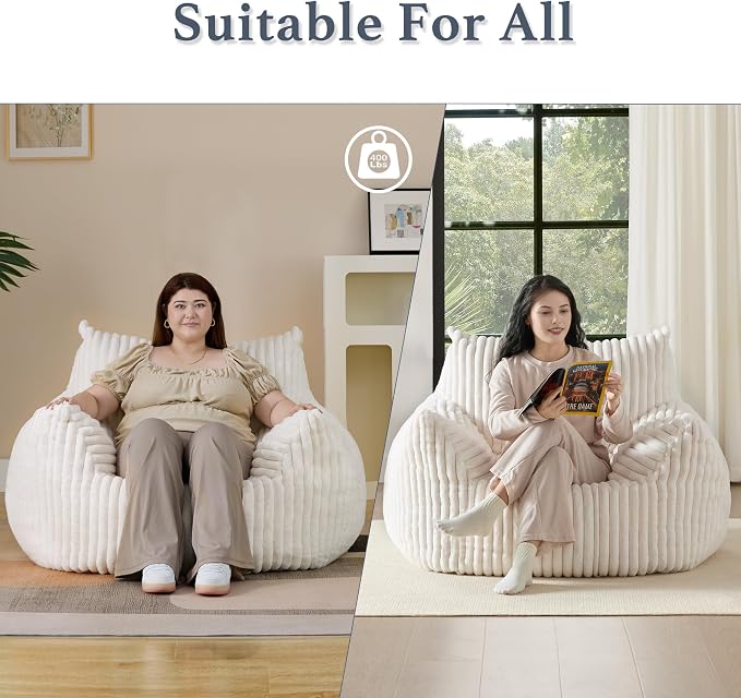 Giant Plush Bean Bag Chair for Adults - Image 6