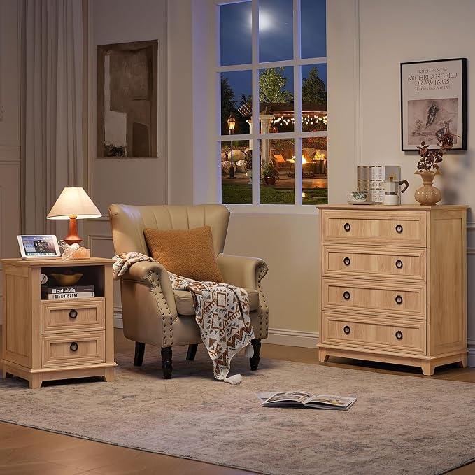 Joaxswe Farmhouse 4 Drawer Dresser - Image 8