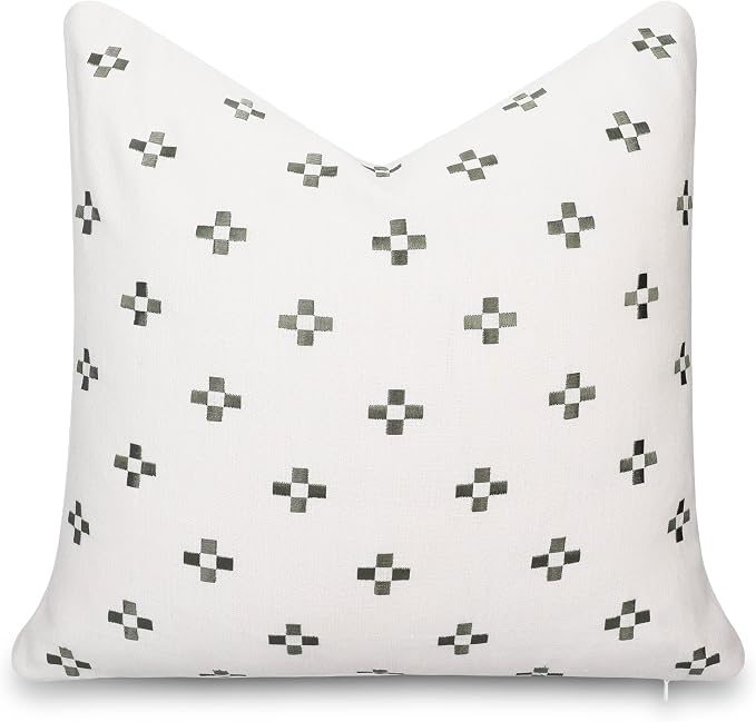 Crumbs Home Modern Farmhouse California Casual Indoor Outdoor Throw Pillow Cover by CRUMBSHOME