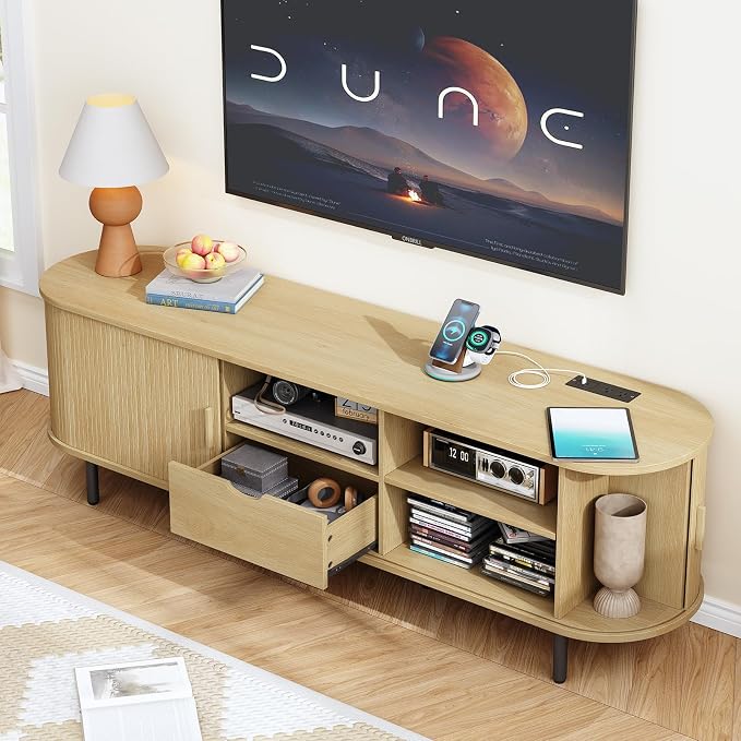 ONBRILL 69" TV Stand with Power Outlet - Image 3