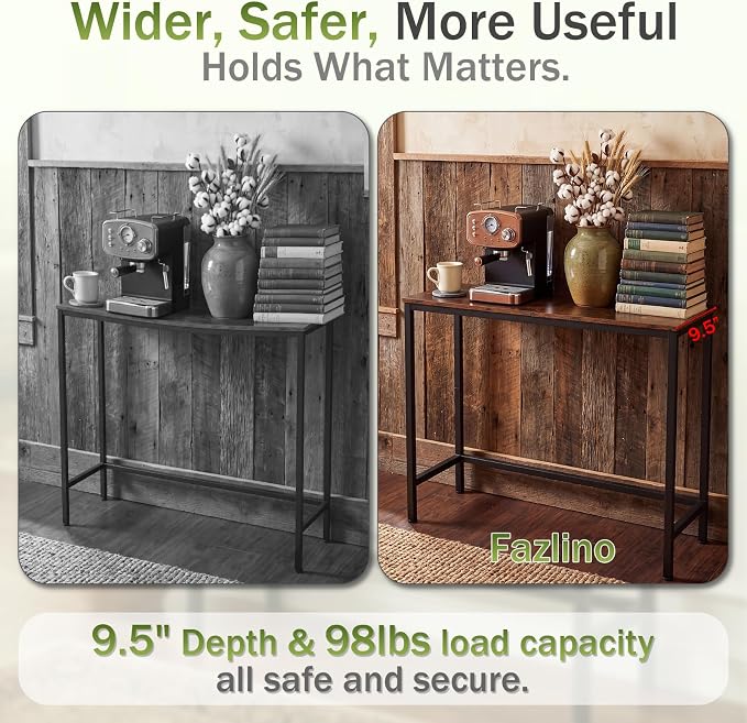 Sturdy Console Table with 98 lb Capacity, Stable Wobble-Free Design - Image 4