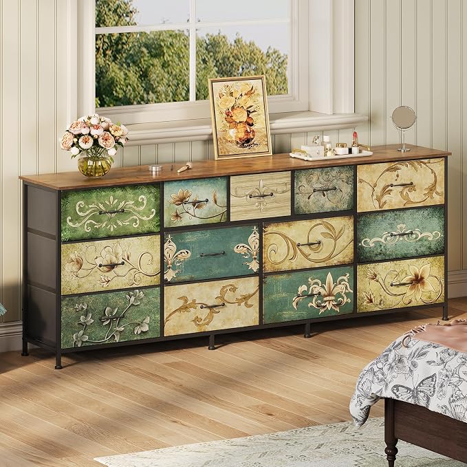 Tohomeor Dresser for Bedroom Chest of Drawers Fabric Dresser for Closet - Image 9