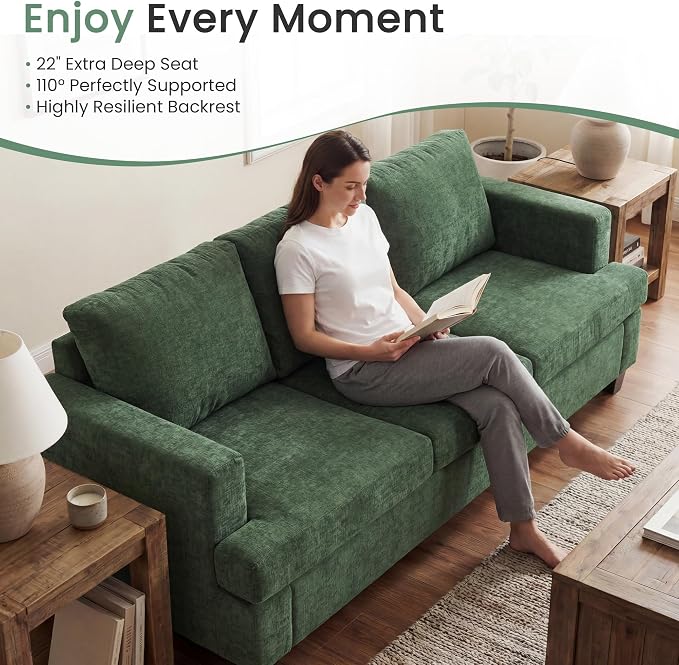 YOUDENOVA Sofa Couch, 3 Piece Set Comfy Sofa, 2 Loveseat & 3 Seater Sofa - Image 4