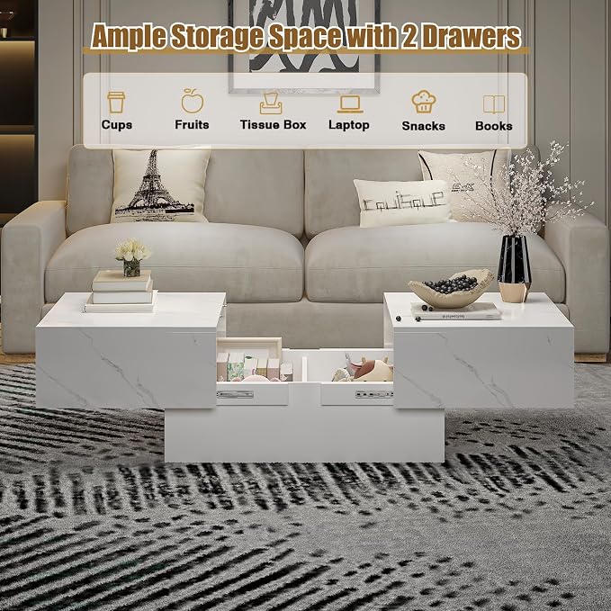 Marble Modern Coffee Table - Image 3