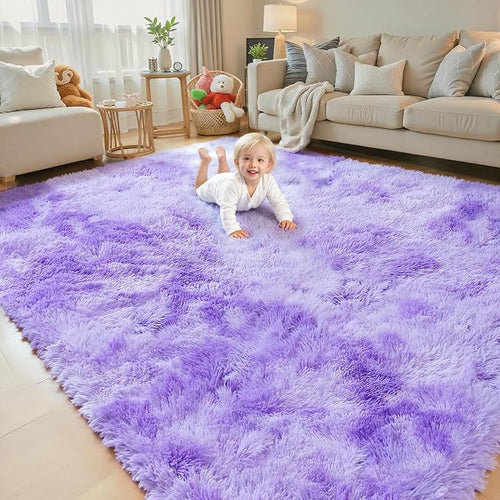 Area Rugs 10x14 Living Room, Shaggy Carpet Soft Plush Furry Bedside Rug Large - Image 2