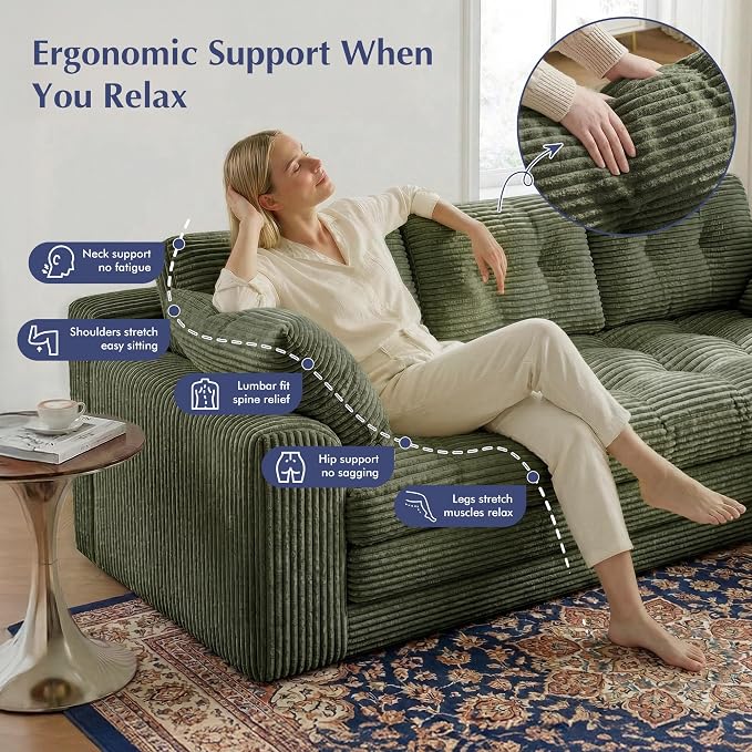 Homkdom 3 Seater Convertible Folding Sofa Bed, Pull Out Sleeper Sofa - Image 5
