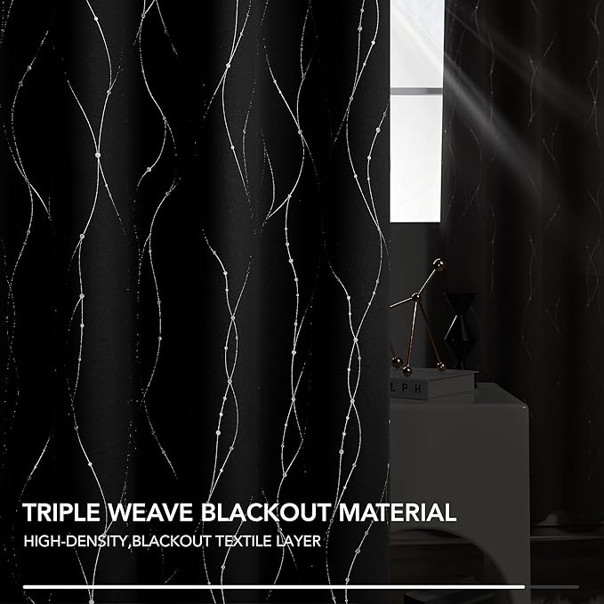 Deconovo Short Blackout Curtains, Thermal Insulated Soundproof Grommet Curtain - Image 6