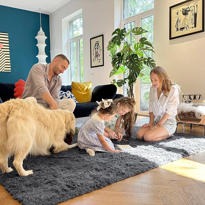 OLANLY 4x11 Area Rugs for Living Room Bedroom, Machine Washable Soft Fluffy - Image 7