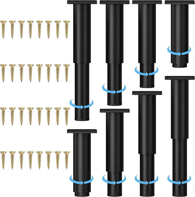 Wlrrcwdttc Metal Adjustable Furniture Legs 5.12-9.45 inch, Sofa Legs Cabinet by Wlrrcwdttc