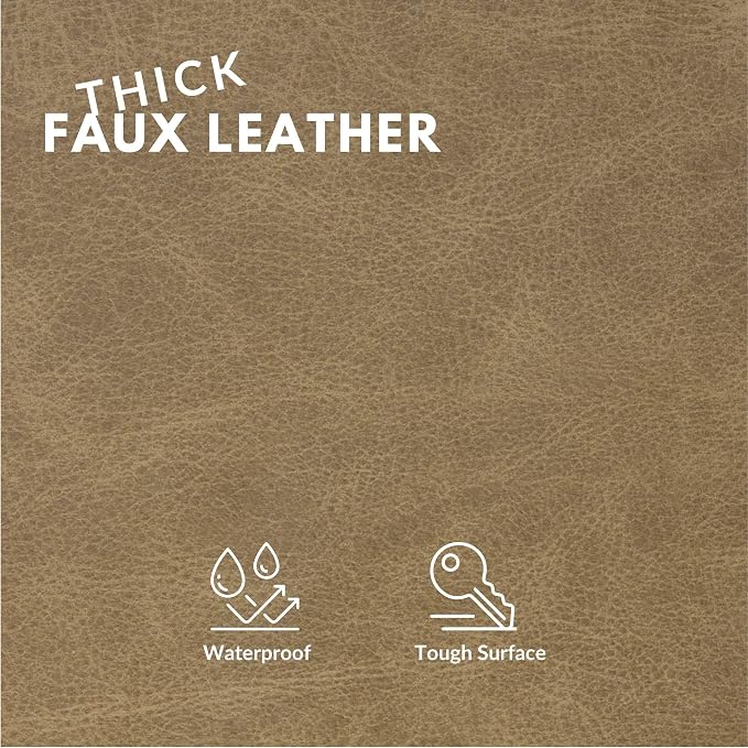 Faux Leather Fabric, Thick Durable Synthetic Repholstery Leather Vinyl - Image 2