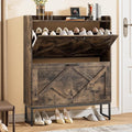 Nicetree Shoe Cabinet with 2 Flip Drawers, Freestanding Shoe Storage Cabinet by Nicetree