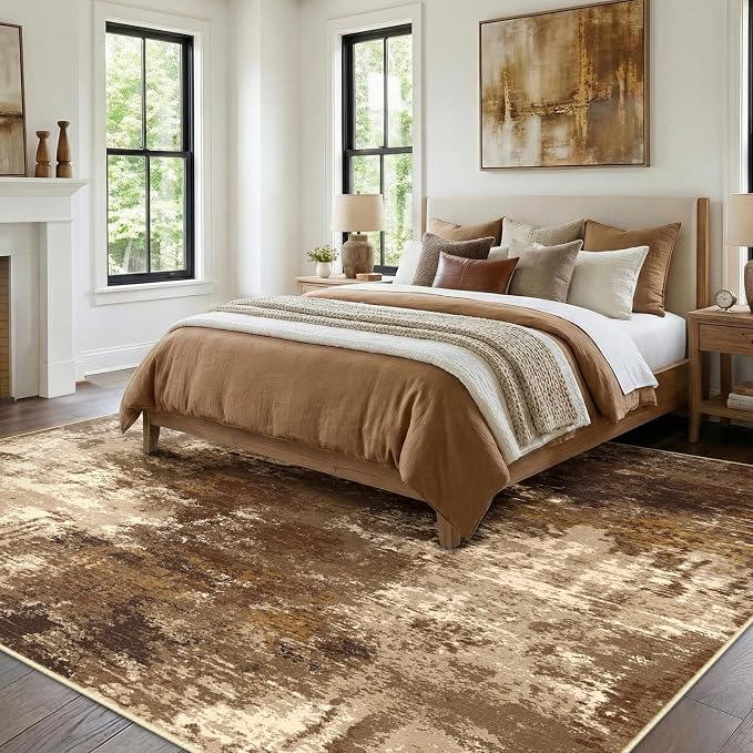 RELEANY Washable Area Rugs 10'x14 Non-Slip Modern Abstract Soft - Image 2