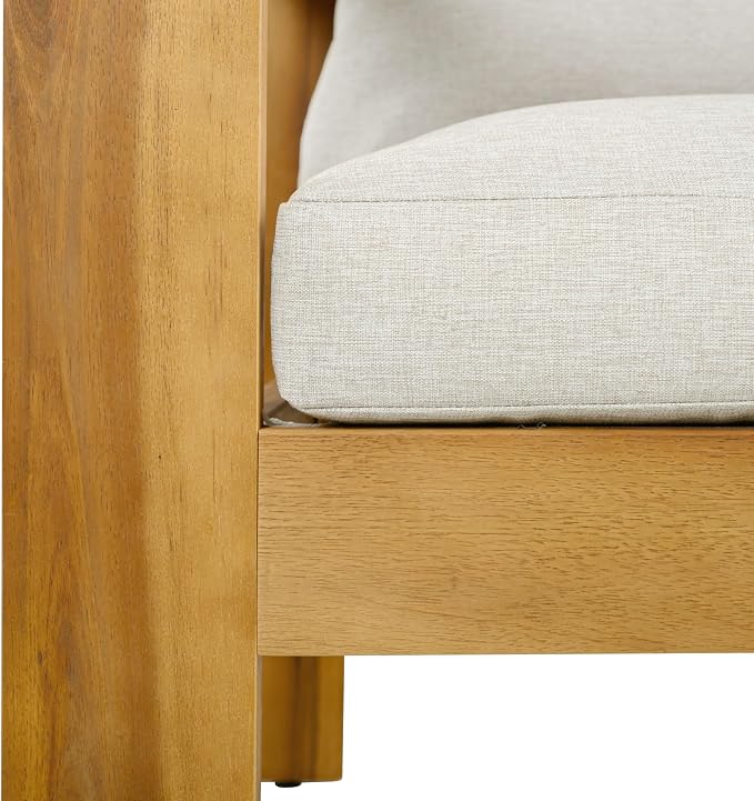 Christopher Knight Home Kayahs 4 Pieces Acacia Wood Furniture Set, Patio - Image 15