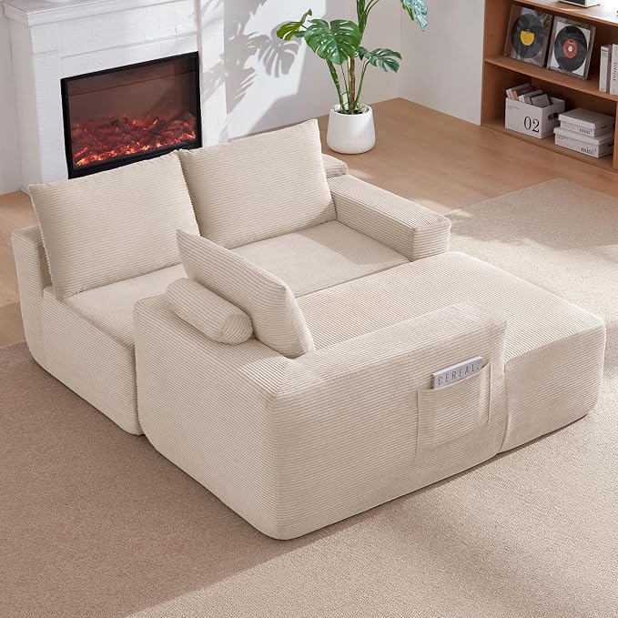 96" Cloud Sectional Couch, Modern Modular Sectional Sofa - Image 7