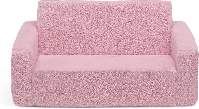 Delta Children Cozee Flip-Out Sherpa 2-in-1 Convertible Sofa to Lounger - Image 14