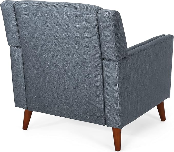 Christopher Knight Home Evelyn Mid Century Modern Fabric Arm Chair, Dark Gray - Image 6
