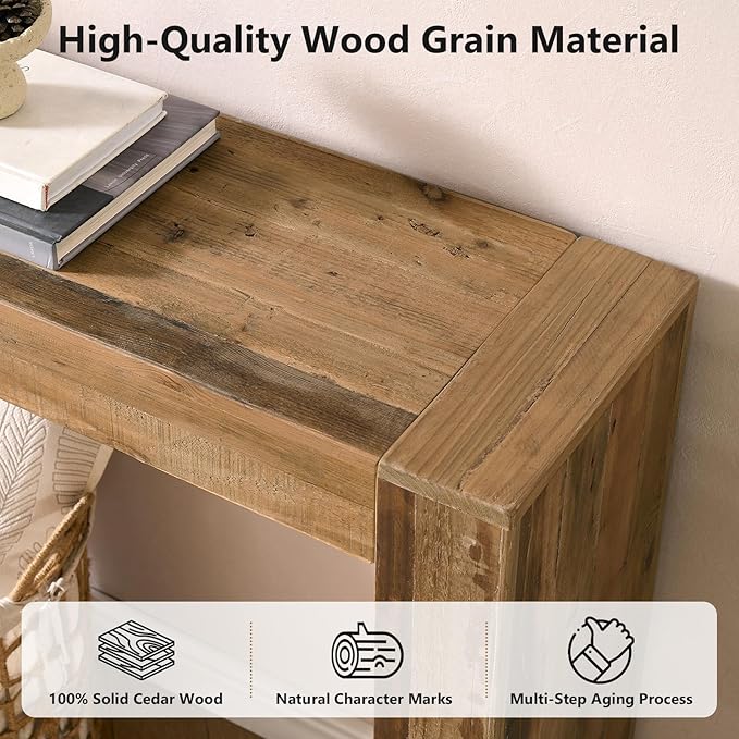 Reclaimed Solid Wood Console Table - Image 3